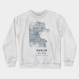 dublin simple map Crewneck Sweatshirt